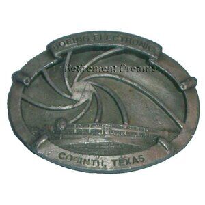Siskiyou Belt Buckle PEWTER BOEING Electronics Building Corinth Texas DOD VTG